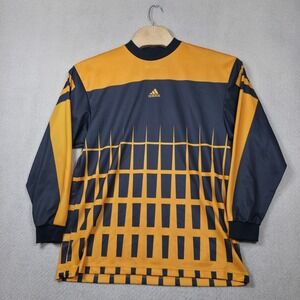 Vintage 90s Adidas Soccer Goalkeeper Jersey Mens M USA Made Long Sleeve Shirt